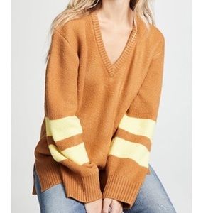 CURRENT/ELLIOTT
Size S, oversized- also fits M/L
Brown, green-yellow stripes